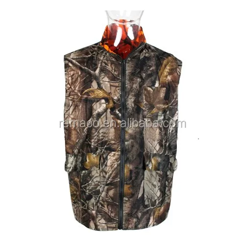 Safety Vest Hunting Fishing Dualuse Staring Orange Camouflage Vest