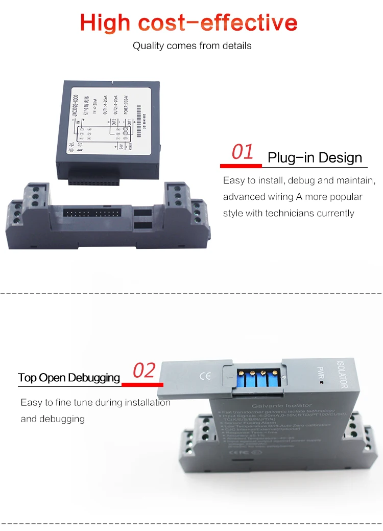 Glc 420ma Signal Isolator Dc Signal Converter Analog Input Output
