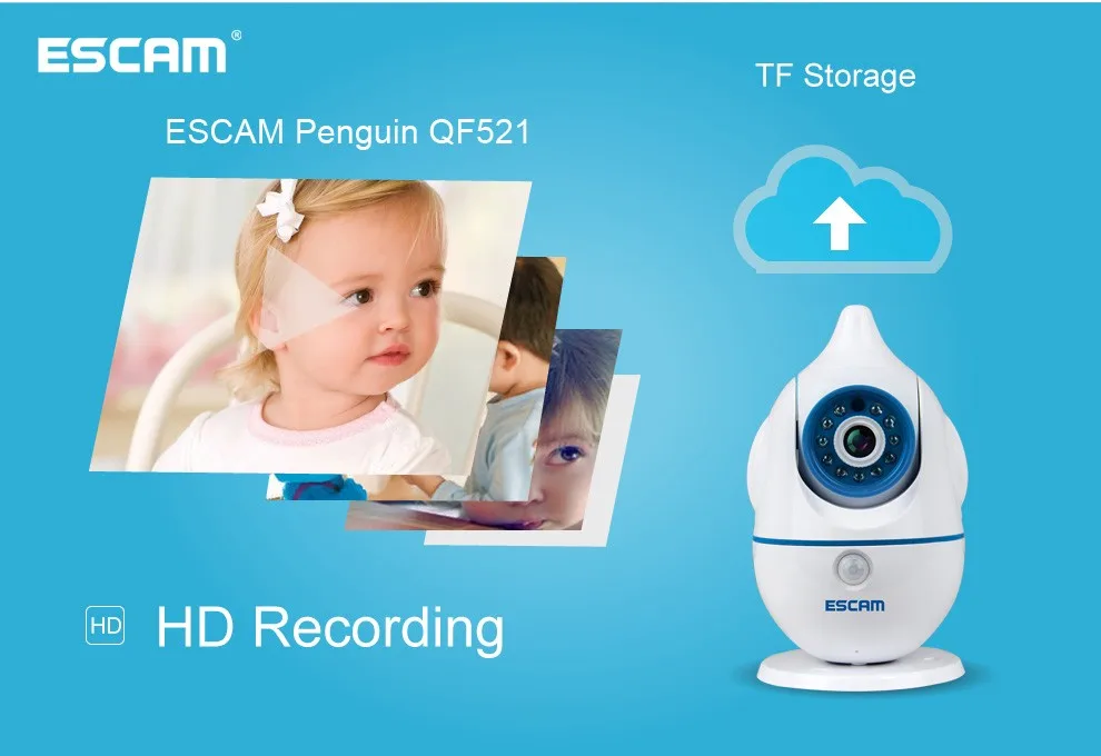 NetWork Technology and IP Camera Type P2P IP Webcam ESCAM QF521