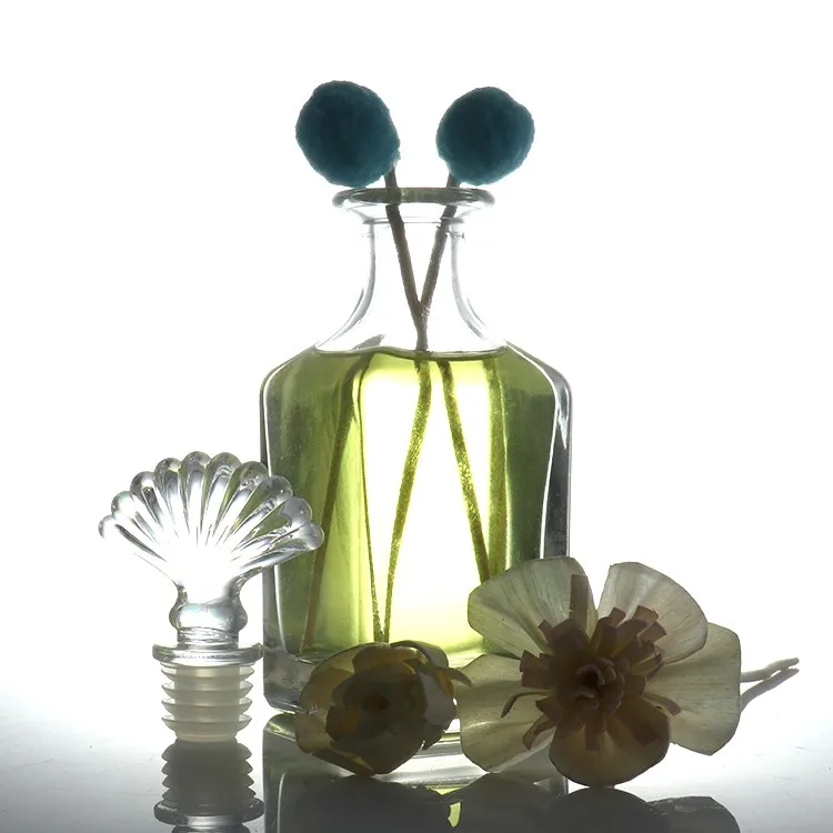 Luxury Home Black Square Aromatherapy Bottle Diffuser Round Empty Glass