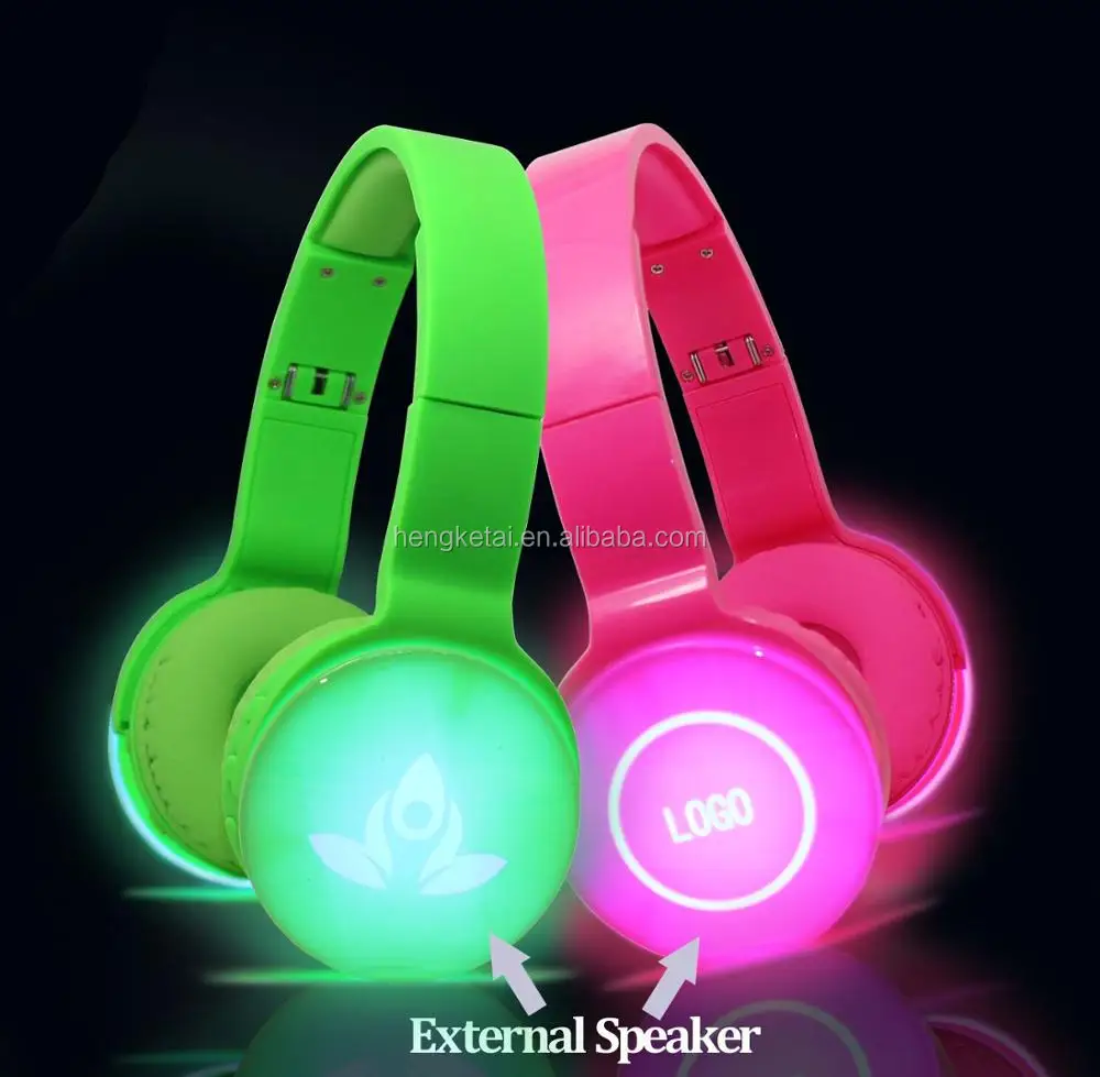 luces led auriculares inalambricos bluetooth con altavoces extra dj slient party disco auriculares inalambricos plegables para jovenes buy