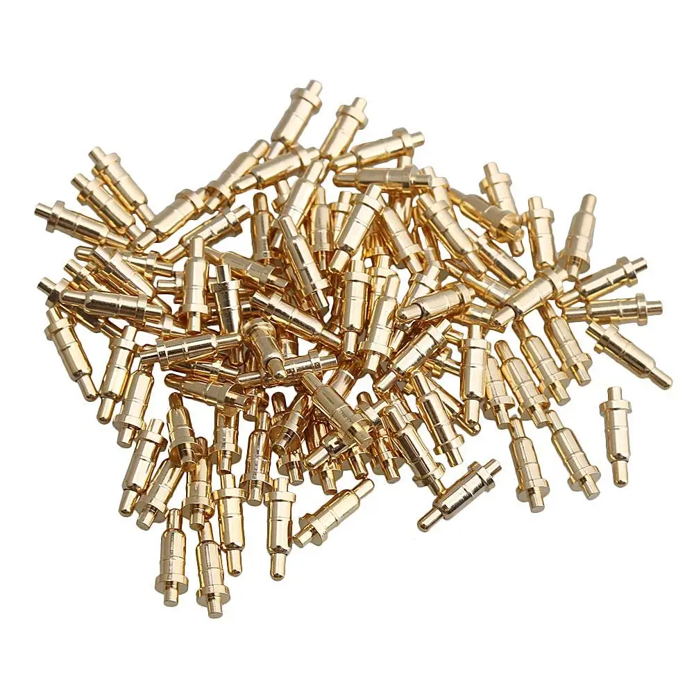 Mxfans 100x Gold-plated 6mm Copper Needles Probes Spring Pogo Pin Connector