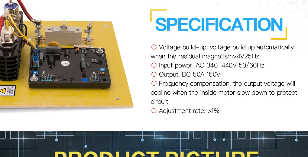 Single Phase Generator brush 30kva automatic voltage regulator avr Savrh-50a