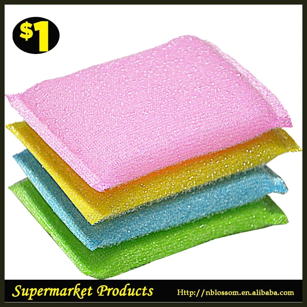 2017 Kitchen Sponge Washing Pad Durable Sponge Scouring Pad Cleaning