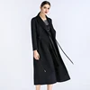 Hot Sales High Quality Long Wool Blend Overcoat For Women New Design Thick Winter Women's Woolen Coat With Drawstring