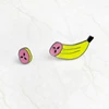 QIHE Backpack Hat Tote Bag Accessories Cute Banana And Banana Slice Hard Enamel Pin set