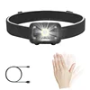 High power 260 lumen plastic sensor rechargeable waterproof led headlamp headlight for mining