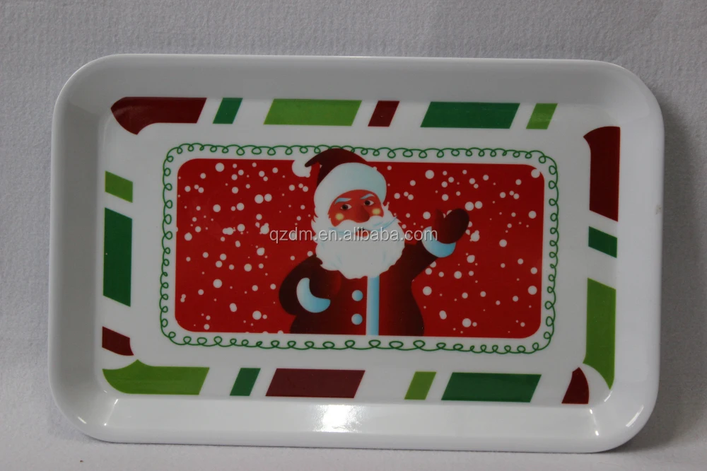 Christmas Melamine Rectangle Tray For 2015