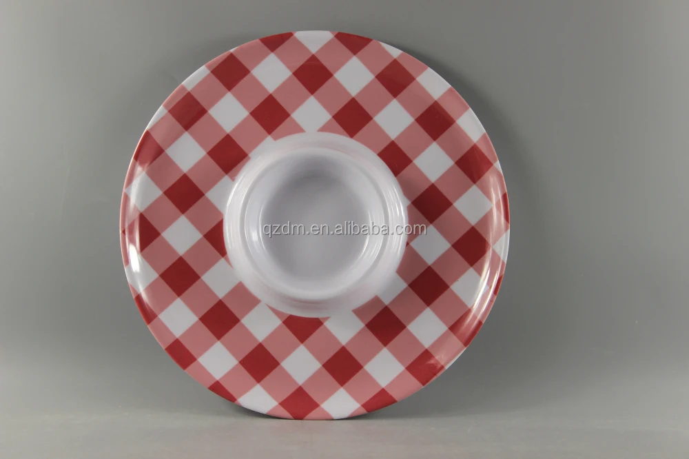Square Shape Melamine 3 Section Plates