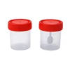 Yiwu disposable medical 40ml 60ml Red Lid PP Urine container/Hospital Stool Container