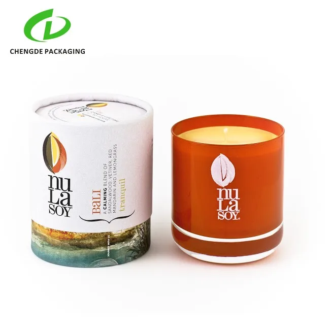 High End Luxury Candle Gift Box Packaging Empty 2 Pieces Candle Box Custom Round Candle Tin Box