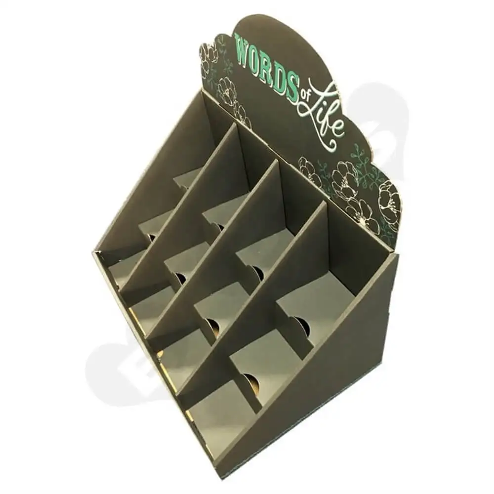 化妆品台面展示盒包装盒化妆品台面展示盒与化妆品分隔线