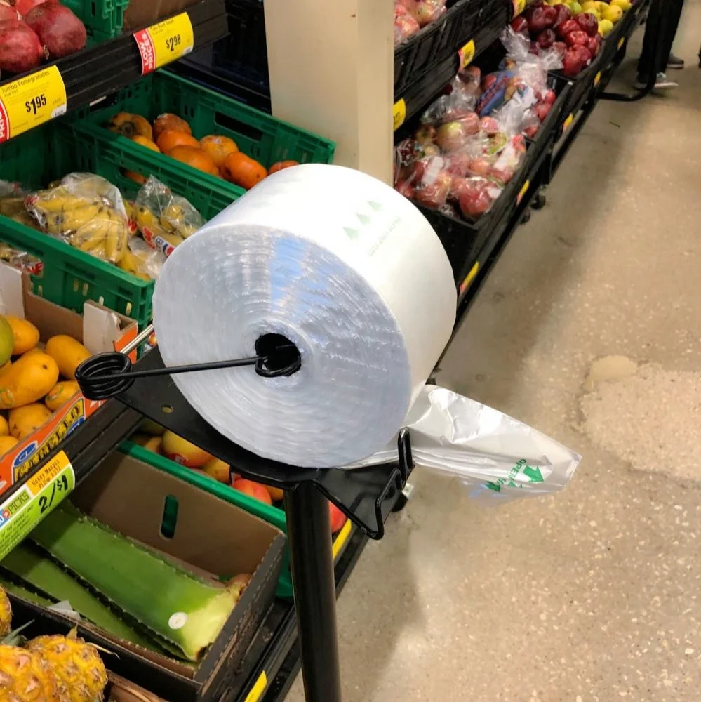 100 Biodegradable Clear Fruit Vegetable Plastic Bags For Supermarket