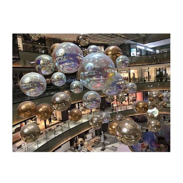 Christmas Ceiling Decoration Golden Inflatable Mirror Balloon Hanging Mirror Ball Inflatable Xmas Ball For Decoration Buy Christmas Decoration