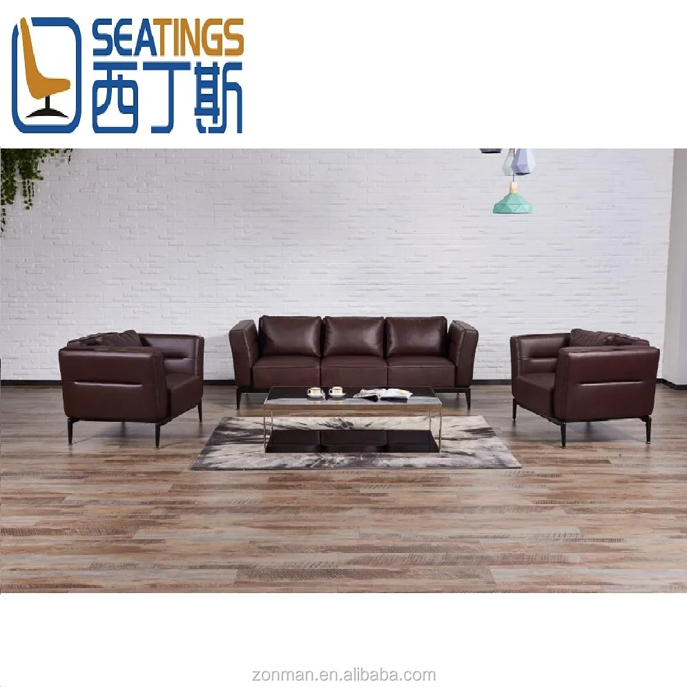 Modern Simple Sofa Set Design Knock Down Leather For Office Product On