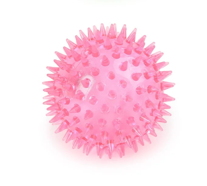 7.5 cm diameter Squeaker Dog Ball Thrower Multi- Color Dog Toy Ball dog toy ball with flash