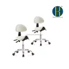2019 Best Salon Saddle Stool Rolling Saddle Stool with Tilt Function Swivel Metal Medical chair