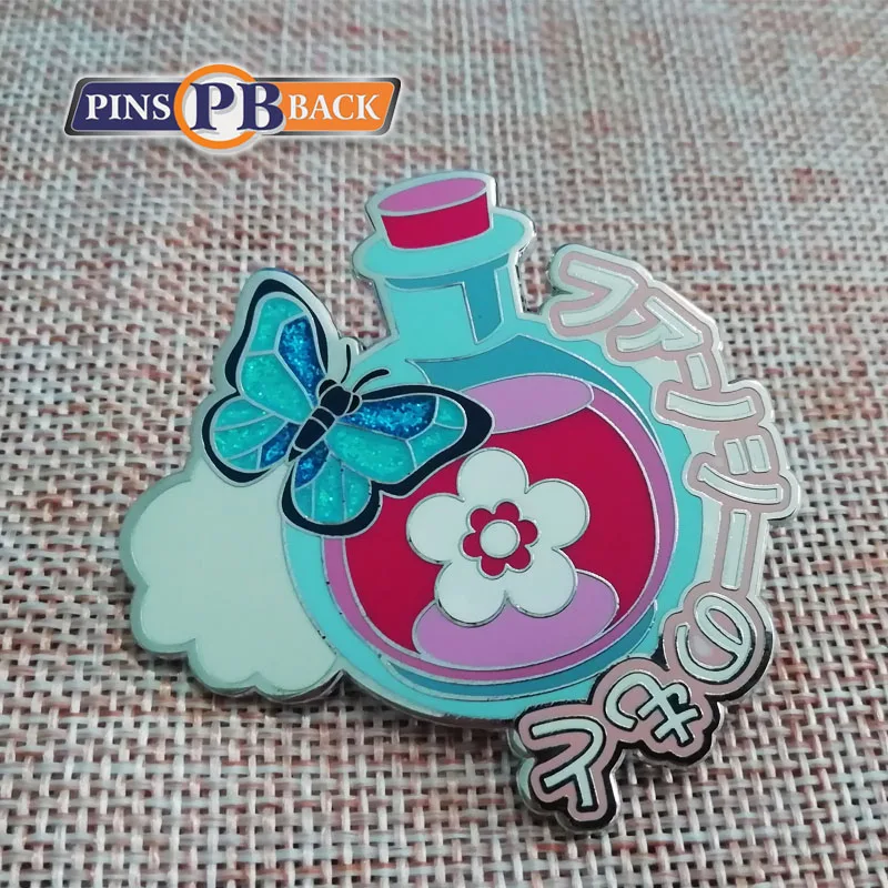 Pinsback Collecting Enamel Metal Pin Custom Enamel Badge Hard Enamel Pin With 2 Butterfly Clutch