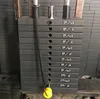 Metal weight stack with plastic yellow pin