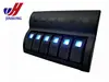 Blue LED Marine Boat Caravan Bus Rocker Switch Panel With Breakers\Fuse Holders