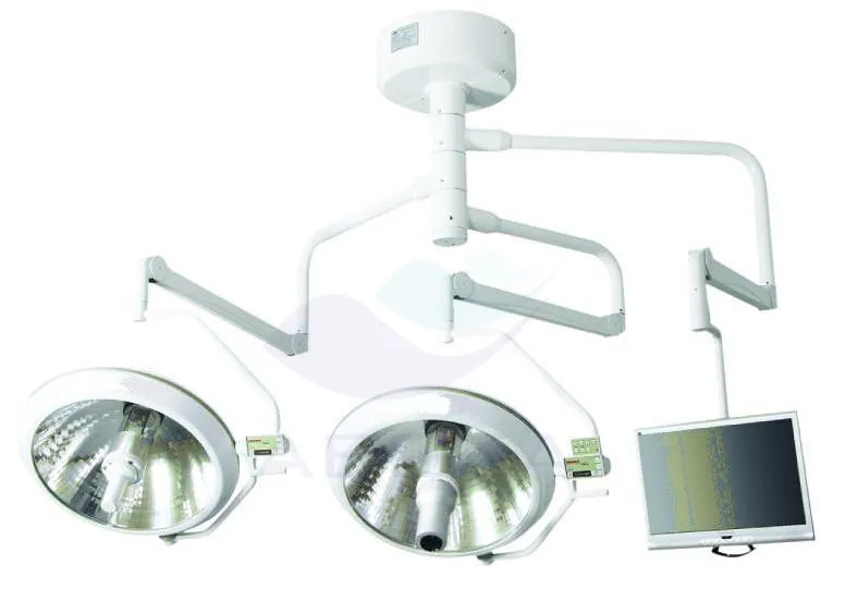 AG-LT017C Medical operating room two heads halogen shadowless bulbs hospital lamp supplier