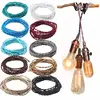 3 Core 0.75mm Copper Wire Wire Black Twisted Silk Vintage Fabric Coloured Braided Lighting Cable