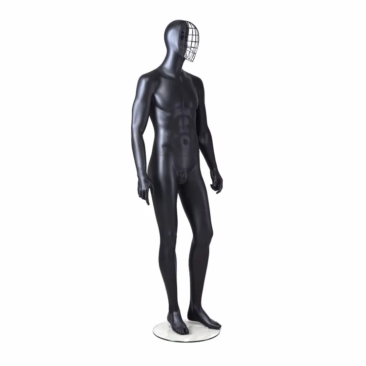 Cheap Full Body Movable Abstract Glossy Color Black Male Mannequin Male Manikin Dummy For Sale
