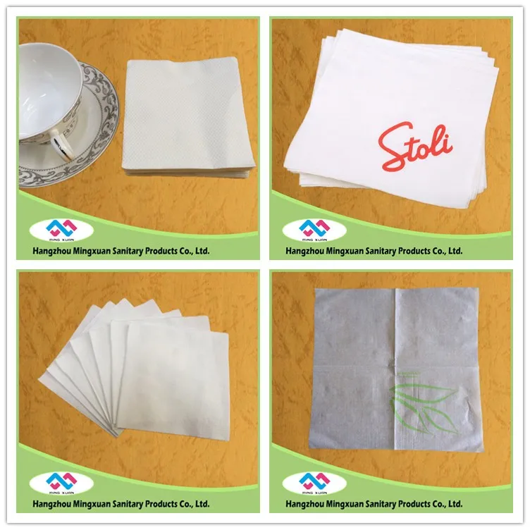 1/4 fold custom printed cocktail napkins beverage napkins