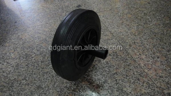 200mm rubber trash bin wheel used for two-wheeled dustbin