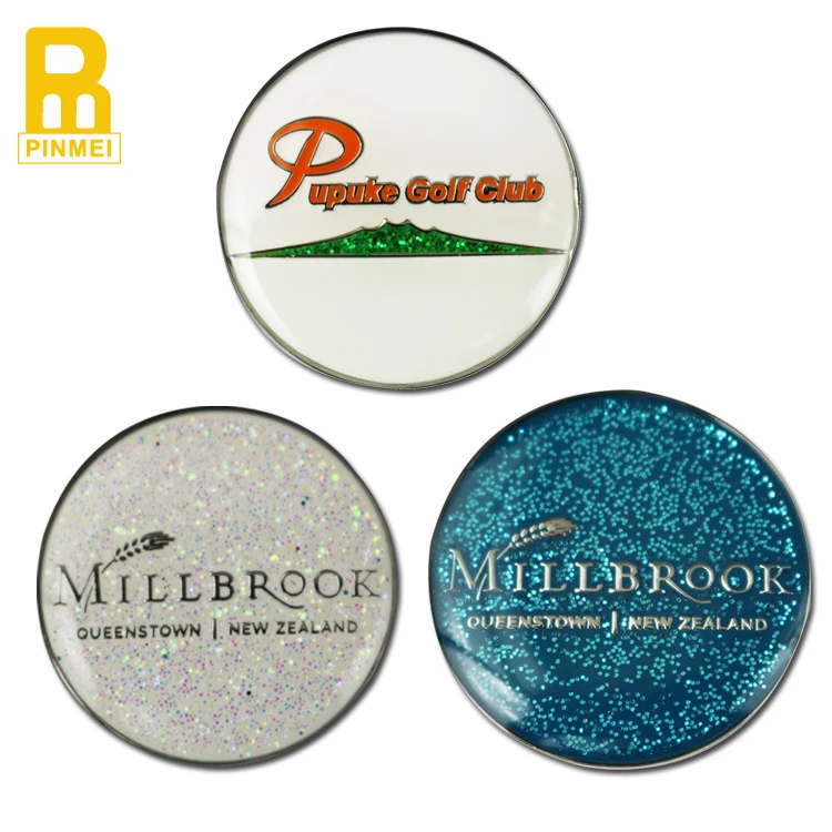 Custom Soft Enamel Glister Golf Ball Marker Buy Custom Golf Ball