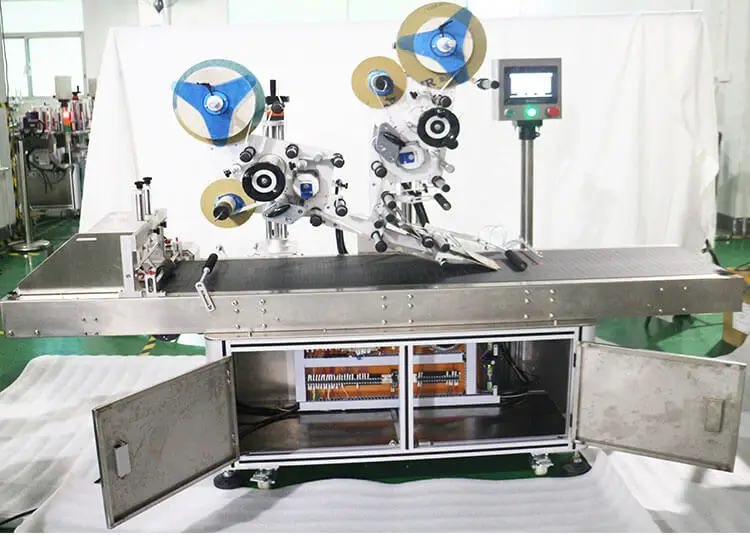 Automatic Flat Labeling Machine Pouch , Label Applicator For Bags, View