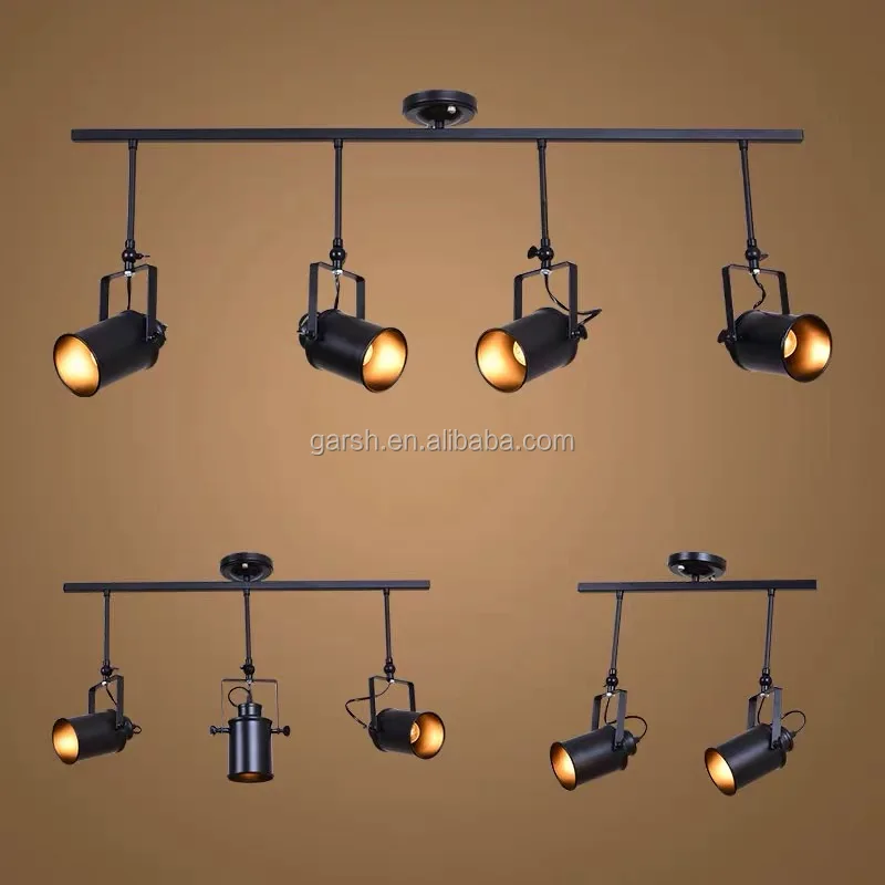 Decoration Iron Ceiling Lamp Retro Loft Track Iron Ceiling Lamp Retro Loft