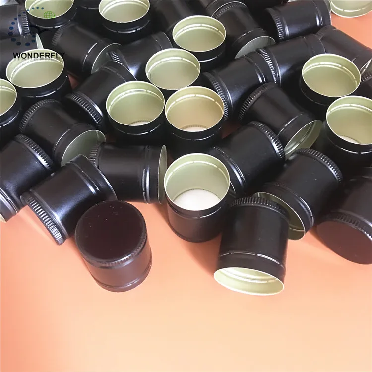 Black Color Aluminum 30*35mm Screw Cover Caps For Wine Bottles Buy Screw Cover Caps,Aluminum