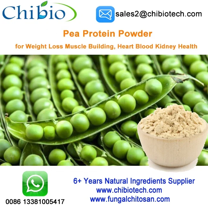 80 Pure Nongmo Vegetable Organic Pea Protein Isolate Powder For