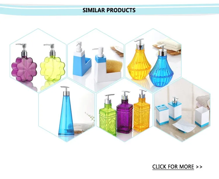 Beautiful Design Plastic Shower Gel Container Decorative Refillable