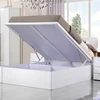 White high glossy modern bed room furniture bedroom set/ simple design hydraulic storage spacing saving bed