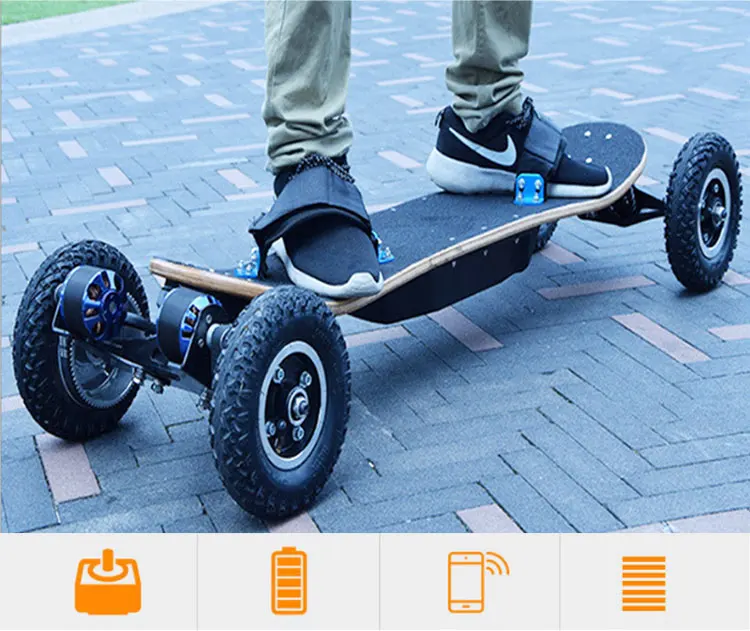 New Remote Control Dual 1650w Off Road Electric Skateboard With 4