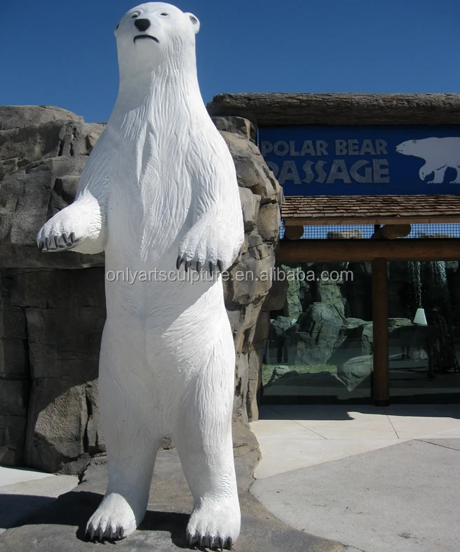 outdoor polar bear statue