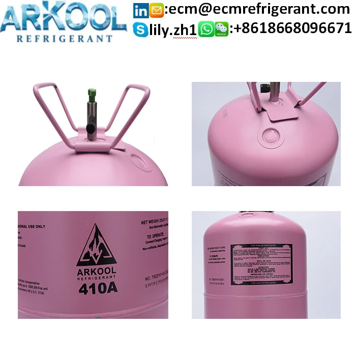 R125 Difluoromethane R32 Pentafluoroethane mixed Refrigerant Gas R410a Cylinder
