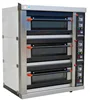 Luxurious china 3 decks 9 trays gas oven function stone ovens bakery equipment