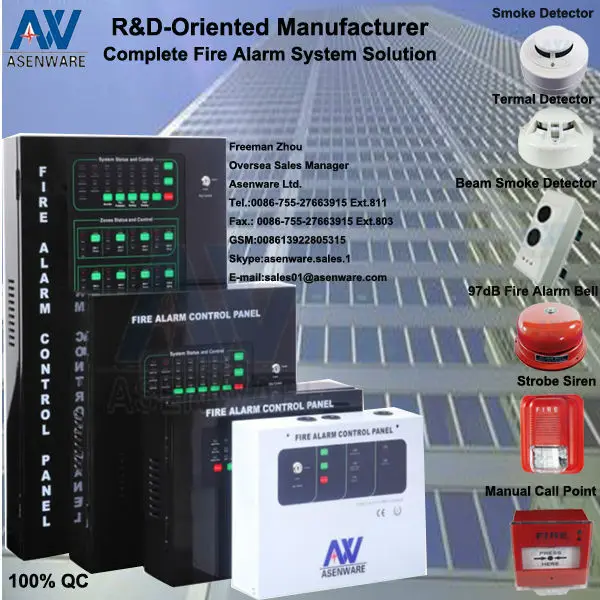 1-32 Zone 2-bus Network Indoor Fire Smoke Alarm Systems