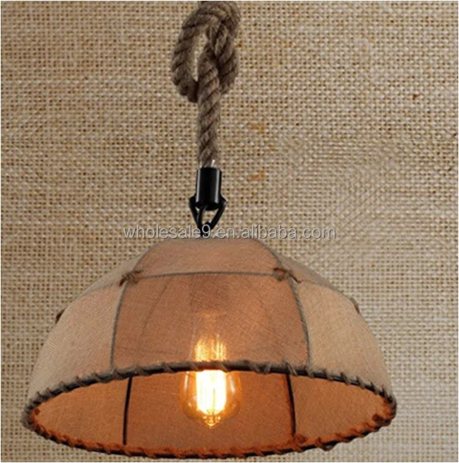 Pays d'amérique style loft rétro balle ombre chanvre corde lustres ... Idées Retro Lustres
