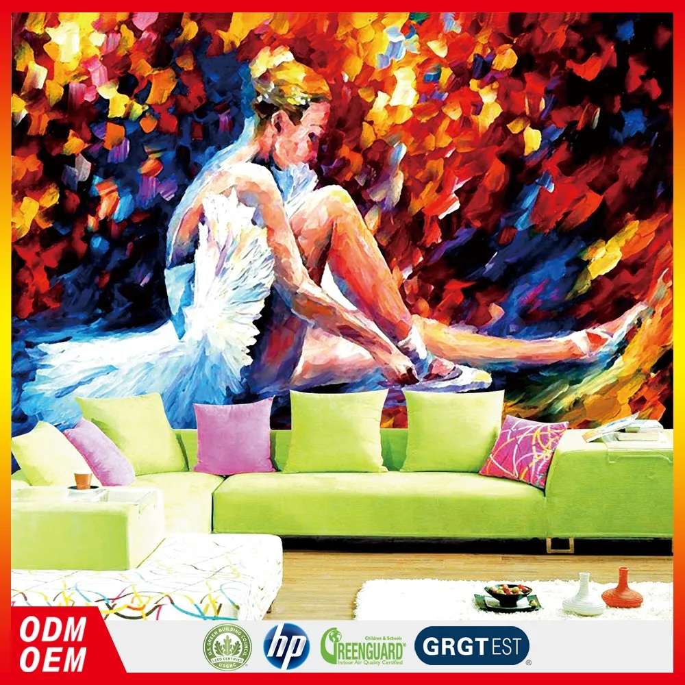 美しいバレエダンサーの女の子油絵フォト壁画壁紙用女の子ルームインテリア Buy 写真壁画壁紙 油絵デザイン壁画 バレエダンサー壁紙 Product On Alibaba Com