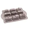 China Manufacture FDA And LFGB Reusable Train shape Eco-friendly Molds Silicone Cake