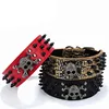 Stylish Bullet Nail Dog Collar With Skull