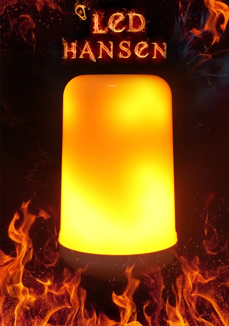 Ce Rohs Certification 4w Led Flame Effect Light Bulb Base E27 Looks