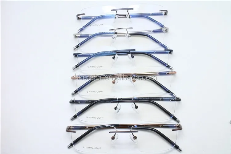 Wholesale Nickelsilver Designer Rimless Trendy High Classic Square