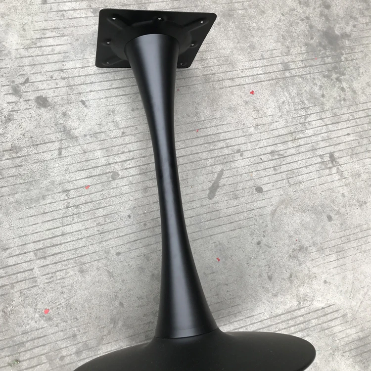 black tulip table base metal trumpet dining table legs for marble table