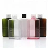 IBELONG 300ml Green Pink White Amber Clear rectangular PETG plastic shampoo bottle with flip top cap