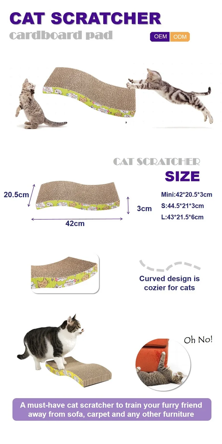 Factory Custom Safety Large Cat Scratcher Play House Turbo Toy